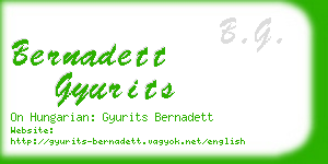 bernadett gyurits business card